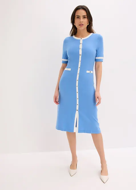 Stickad kl&auml;nning med viskos, bonprix