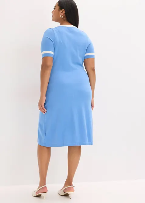 Stickad kl&auml;nning med viskos, bonprix