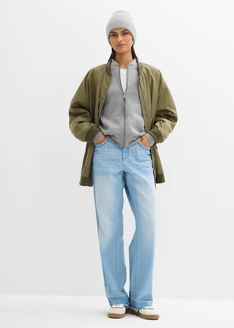 Blusjacka med ballong&auml;rmar, bonprix