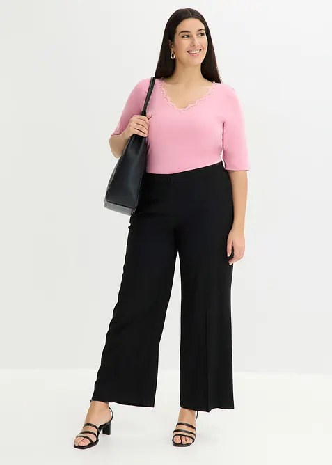 Topp med spets, bonprix