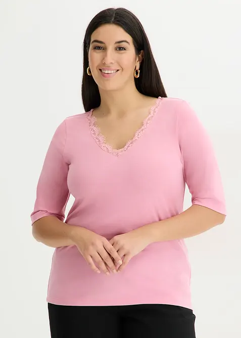 Topp med spets, bonprix