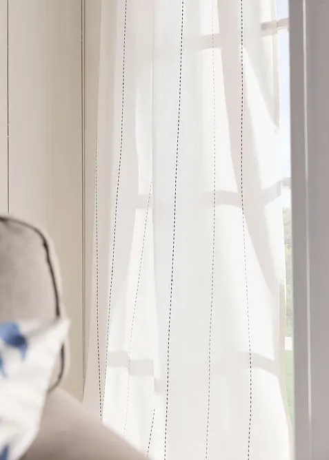 Gardinl&auml;ngd med v&auml;vda r&auml;nder (1-pack), bonprix