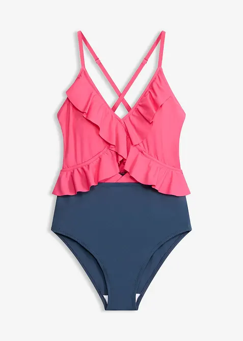 Baddr&auml;kt med cut-out och volanger, bonprix