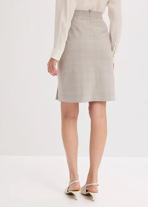 Glencheckrutig pennkjol, bonprix