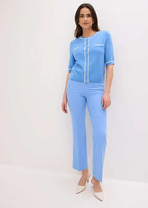 Stickad kofta med viskos, bonprix