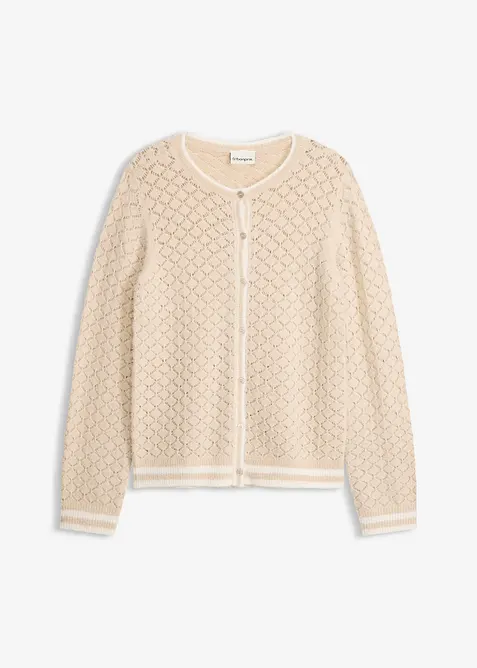 H&aring;lm&ouml;nstrad tr&ouml;ja med fj&auml;dergarn, bonprix