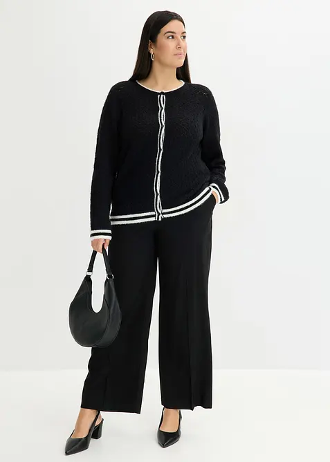 H&aring;lm&ouml;nstrad tr&ouml;ja med fj&auml;dergarn, bonprix