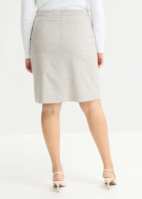 Glencheckrutig pennkjol, bonprix