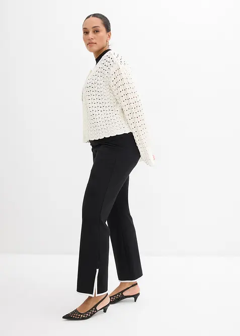 Punto di Roma-byxa med kontrastf&auml;rgade slitsar i bensluten, bonprix