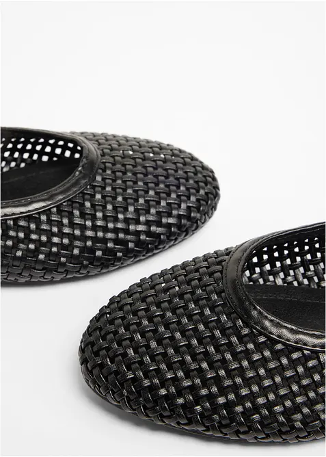 Ballerinaskor av mjukt material, bonprix