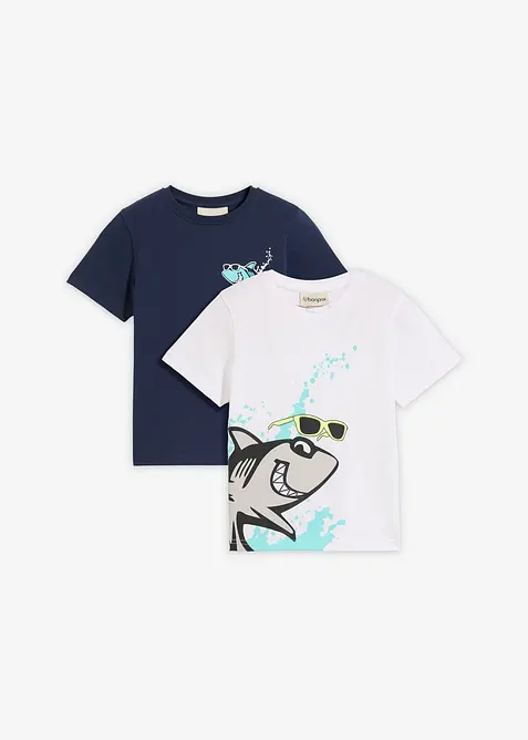 T-shirt i ekologisk bomull (2-pack), bonprix