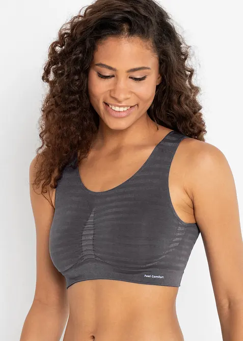 S&ouml;ml&ouml;s BH-topp fr&aring;n Feel Comfort (2-pack), bonprix