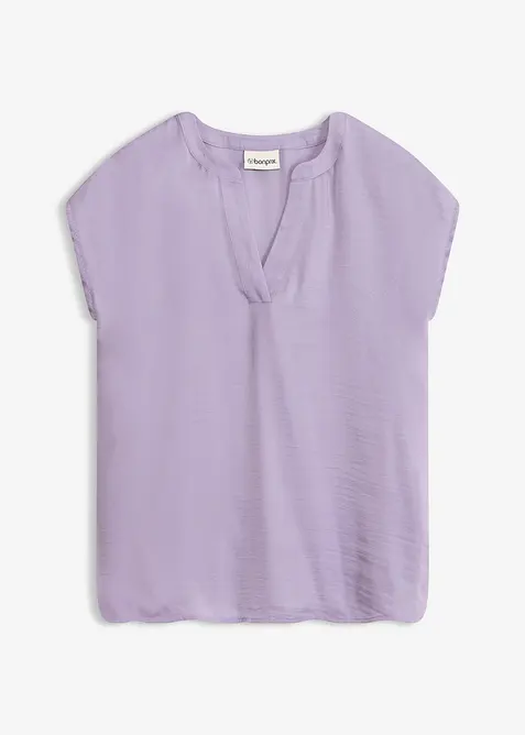 Ledig satinblus med &ouml;verskurna &auml;rmar, bonprix