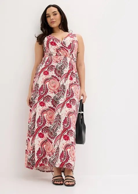 M&ouml;nstrad maxikl&auml;nning i mjuk viskosmix, bonprix