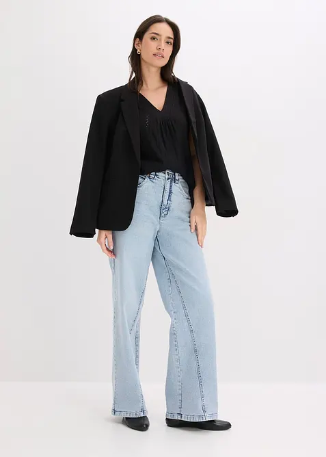 Linne med h&aring;lbroderi, bonprix