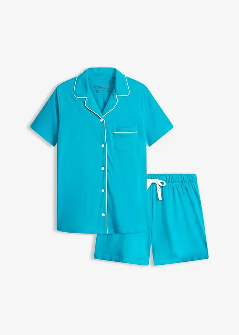 Kort pyjamas med knappsl&aring;, bonprix