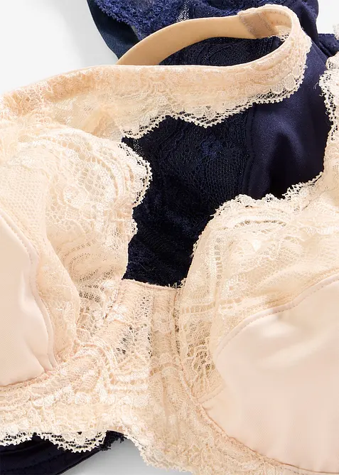 BH med bygel och fin spets (2-pack), bonprix