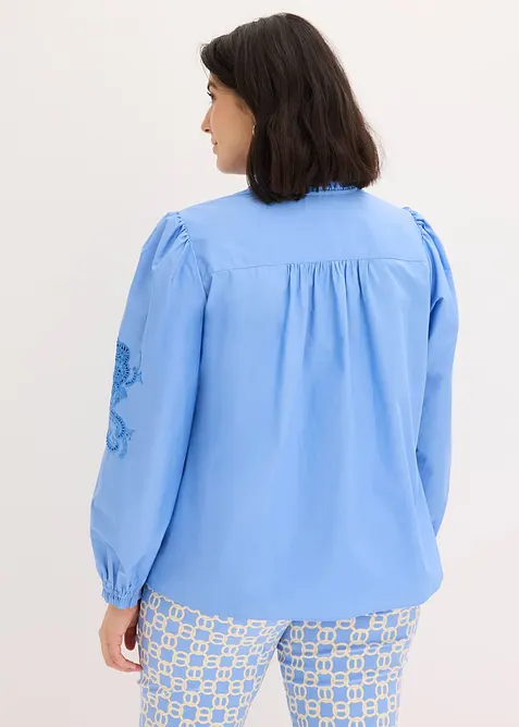 Bomullstunika med h&aring;lbroderi, bonprix