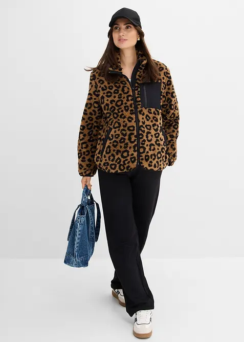 Mammajacka med babyficka i teddyfleece, bonprix