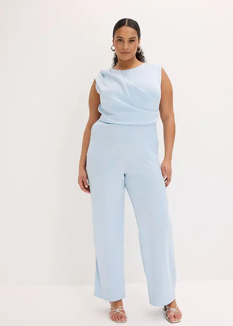 Jumpsuit i glansig satin, bonprix