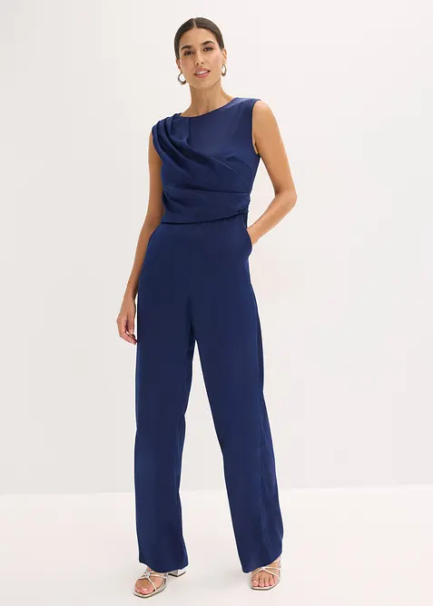 Jumpsuit i glansig satin, bonprix