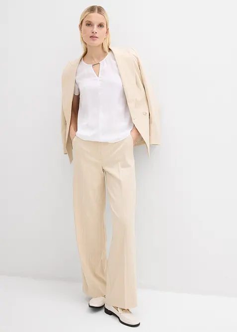 Tunika av fintr&aring;dig satin, bonprix