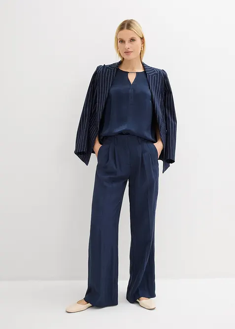 Tunika av fintr&aring;dig satin, bonprix