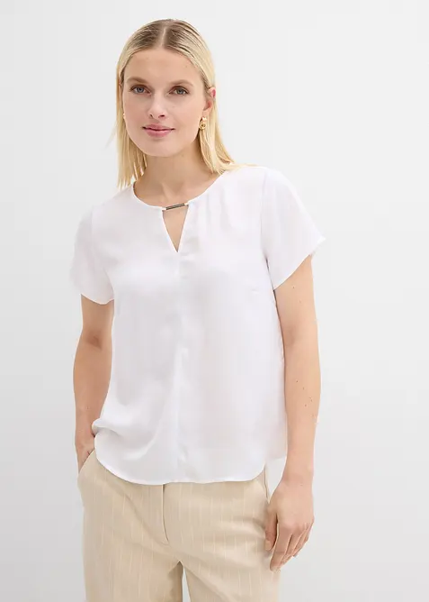 Tunika av fintr&aring;dig satin, bonprix