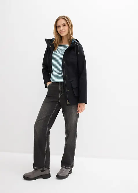 Vattenavvisande jacka med rutigt foder, bonprix