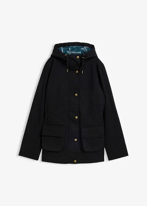 Vattenavvisande jacka med rutigt foder, bonprix