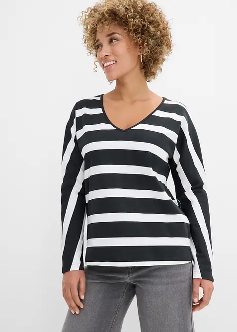 L&aring;ng&auml;rmad topp i ekologisk bomull, bonprix