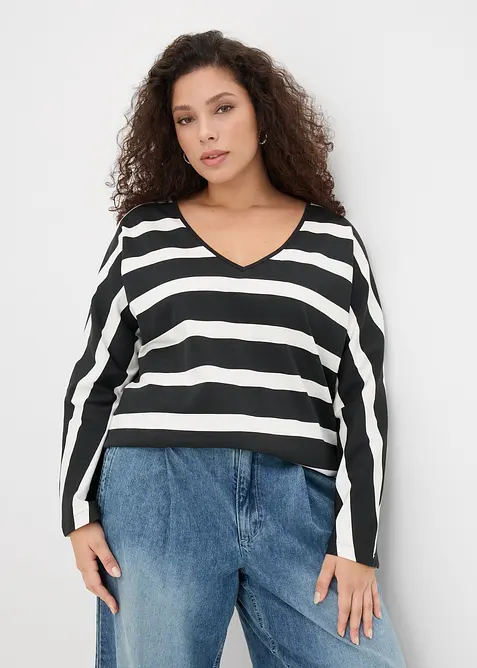 L&aring;ng&auml;rmad topp i ekologisk bomull, bonprix