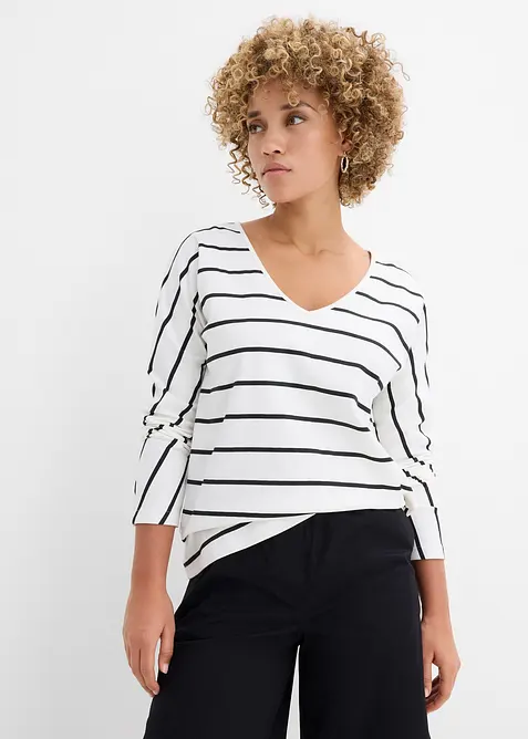 L&aring;ng&auml;rmad topp i ekologisk bomull, bonprix