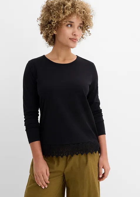 L&aring;ng&auml;rmad topp i bomull (2-pack), bonprix