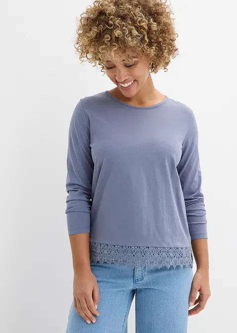 L&aring;ng&auml;rmad topp i bomull (2-pack), bonprix