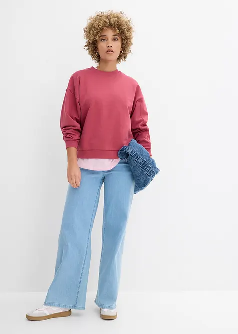 Oversizesweatshirt i ekologisk bomull, bonprix