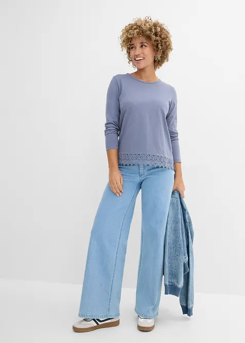 L&aring;ng&auml;rmad topp i bomull (2-pack), bonprix