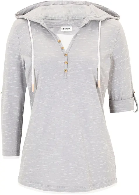 T-shirt med huva, bonprix