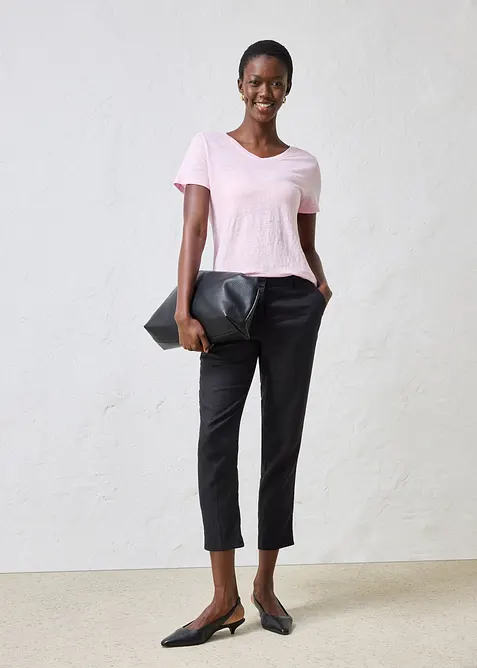 Linnetopp med ledigt snitt, bonprix