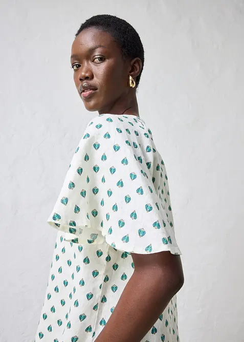 Blustunika i rent linne, bonprix