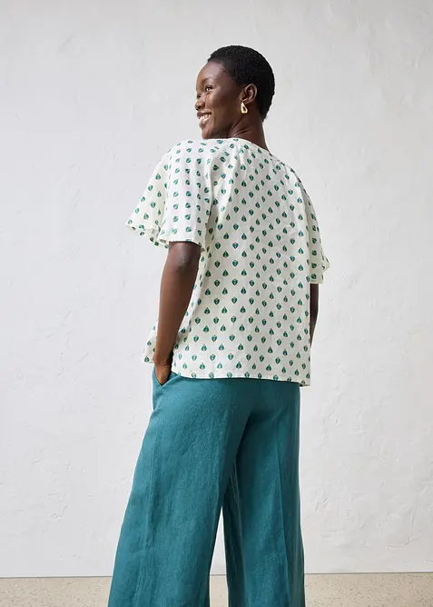 Blustunika i rent linne, bonprix