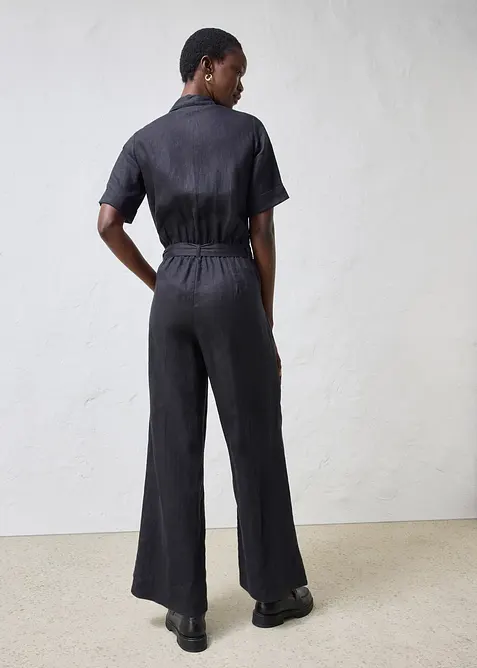 Jumpsuit av rent lin, bonprix