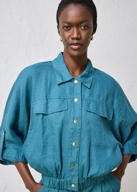 Blusjacka av linne, bonprix