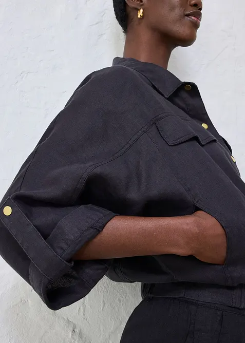 Blusjacka av linne, bonprix