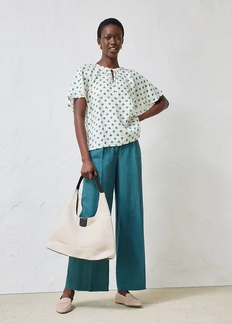 Blustunika i rent linne, bonprix