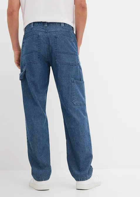 Tunna Relaxed Fit Carpenter-jeans med bekv&auml;m midja, Straight, bonprix