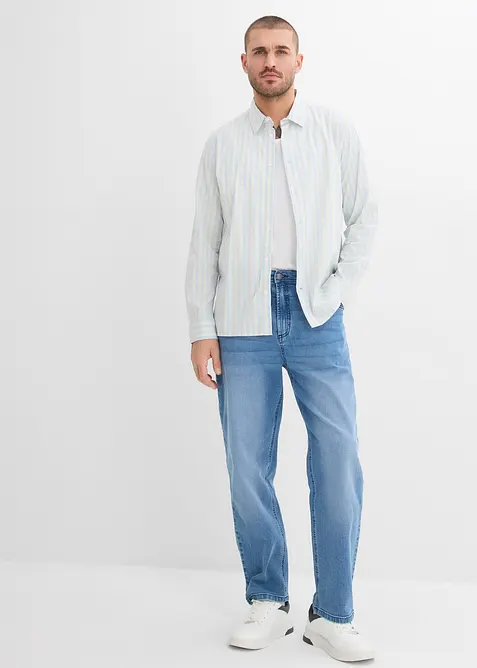 Strykfri skjorta med stretch, modern passform, bonprix