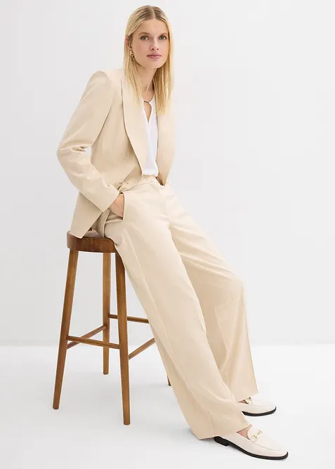 Kritstrecksrandig kavaj, bonprix