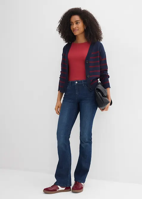 Flared Jeans Mid Waist, Stretch, bonprix