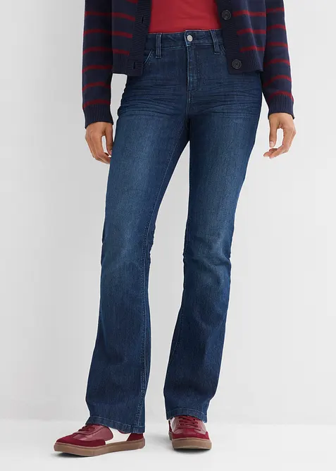 Flared Jeans Mid Waist, Stretch, bonprix